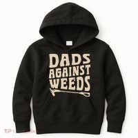 Dads Against Weeds Weed Cutter Weed Whacker Dad Kids Hoodie thumb 0