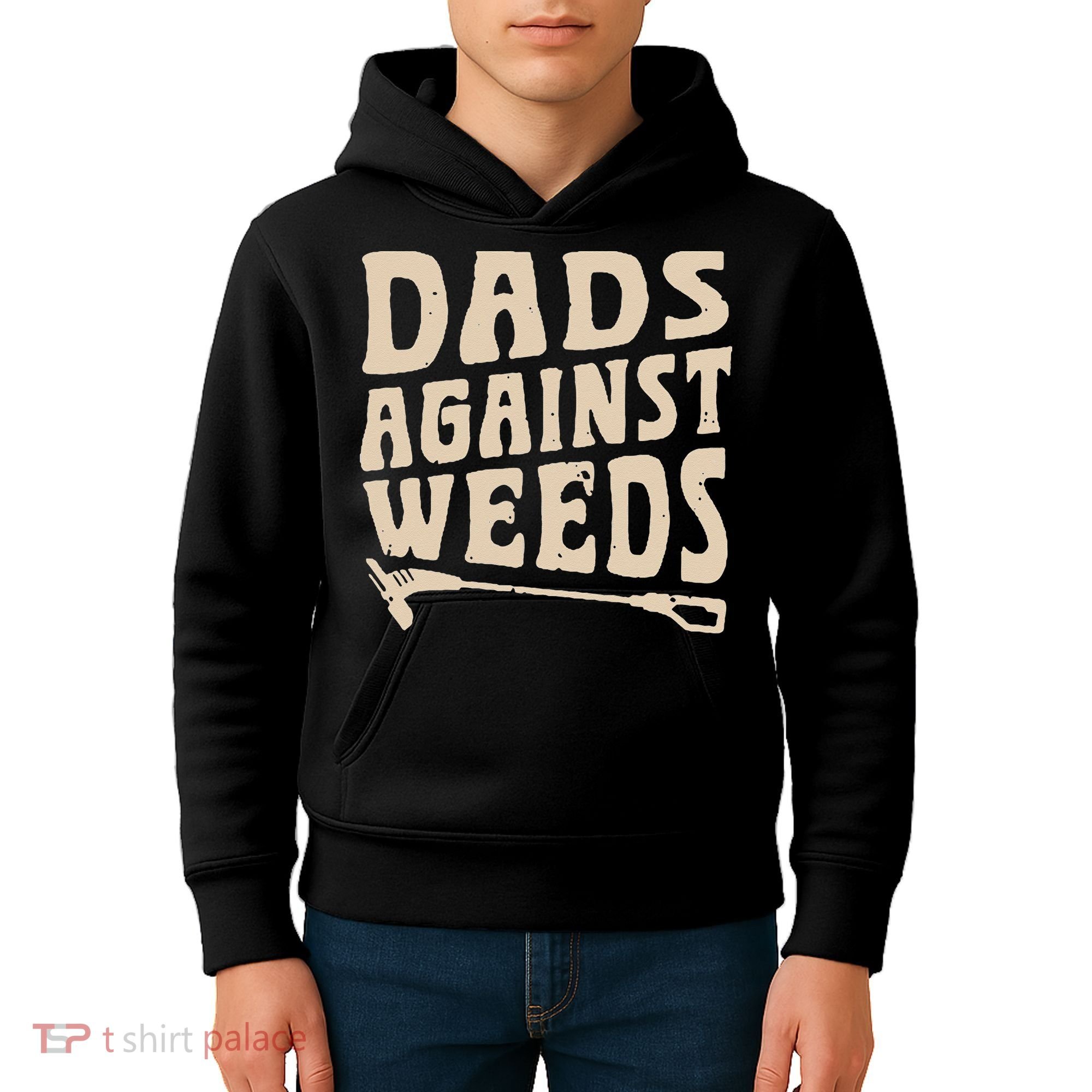 Dads Against Weeds Weed Cutter Weed Whacker Dad Kids Hoodie