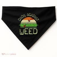 Dads Against Weed Funny Gardening Lawn Mowing FatherS Day USA-Made Doggie Bandana thumb 0