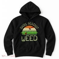 Dads Against Weed Funny Gardening Lawn Mowing FatherS Day Hoodie thumb 0