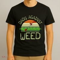 Dads Against Weed Funny Gardening Lawn Mowing FatherS Day T-Shirt thumb 3