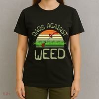 Dads Against Weed Funny Gardening Lawn Mowing FatherS Day T-Shirt thumb 4