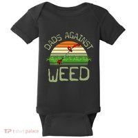 Dads Against Weed Funny Gardening Lawn Mowing FatherS Day Baby Bodysuit thumb 0