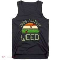 Dads Against Weed Funny Gardening Lawn Mowing FatherS Day Tank Top thumb 0
