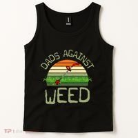 Dads Against Weed Funny Gardening Lawn Mowing FatherS Day Tank Top thumb 2