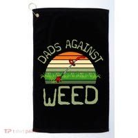 Dads Against Weed Funny Gardening Lawn Mowing FatherS Day Golf Towel thumb 0