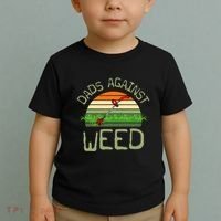 Dads Against Weed Funny Gardening Lawn Mowing FatherS Day Toddler T-Shirt thumb 2