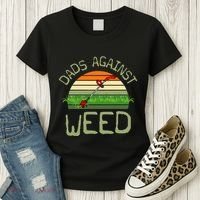 Dads Against Weed Funny Gardening Lawn Mowing FatherS Day Women's T-Shirt thumb 3