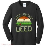 Dads Against Weed Funny Gardening Lawn Mowing FatherS Day Kids Long Sleeve Shirt thumb 0