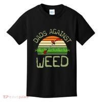 Dads Against Weed Funny Gardening Lawn Mowing FatherS Day Kids T-Shirt thumb 0