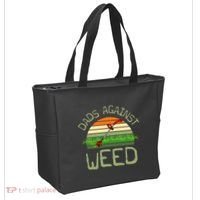Dads Against Weed Funny Gardening Lawn Mowing FatherS Day Tote Bag thumb 2