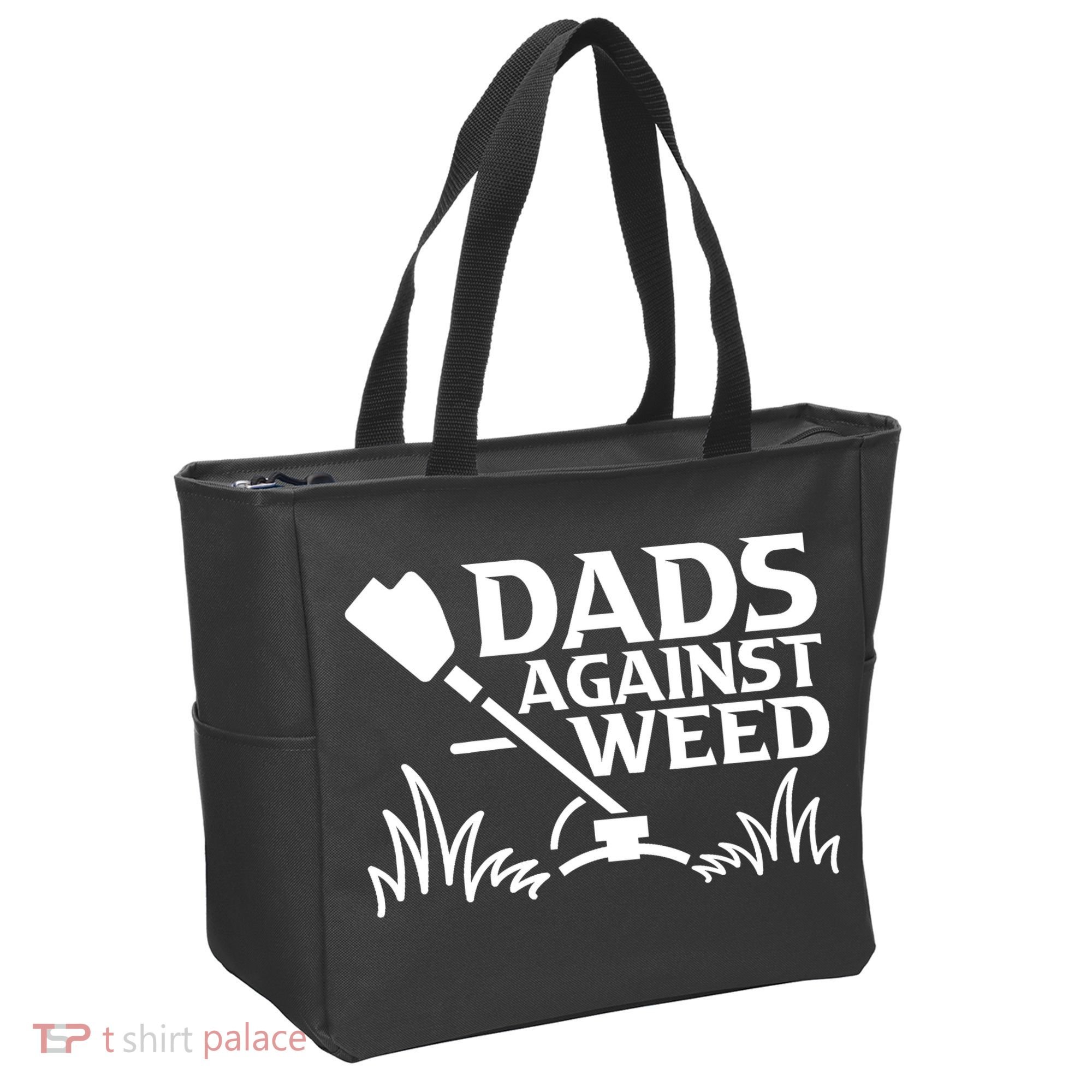 Dads Against Weed | Gardening Dad Joke Lawn Mowing Funny Dad Tote Bag