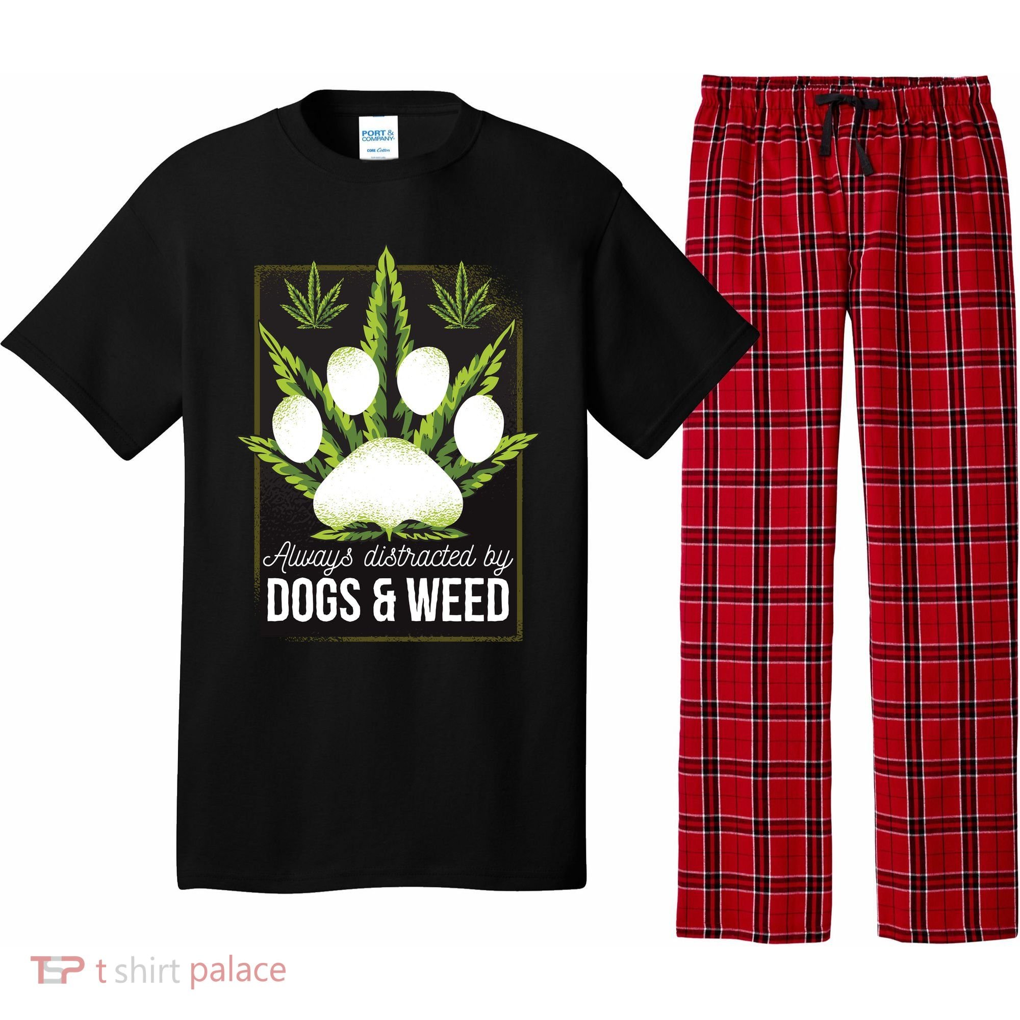 Dogs And Weed Pajama Set
