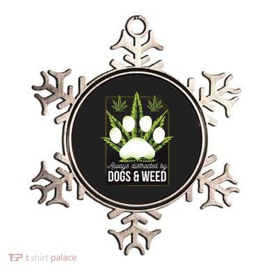 Dogs And Weed Ornament