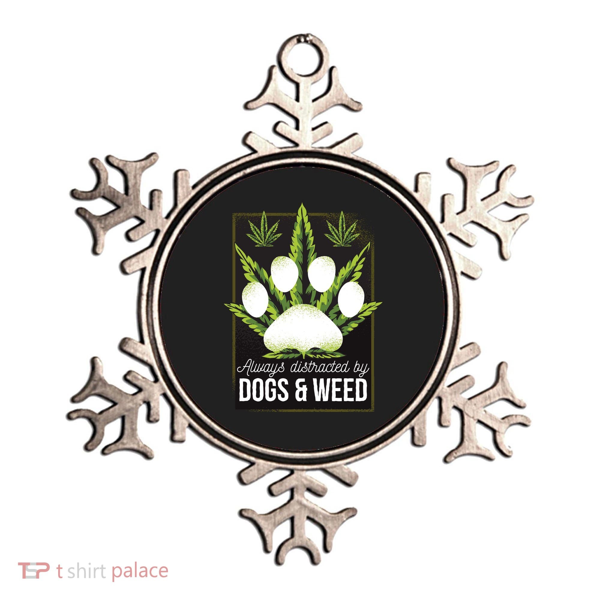 Dogs And Weed Ornament