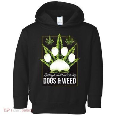 Dogs And Weed Toddler Hoodie