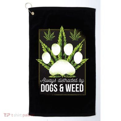 Dogs And Weed Golf Towel