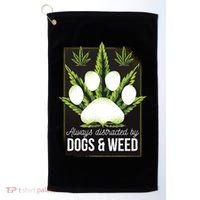 Dogs And Weed Golf Towel thumb 0