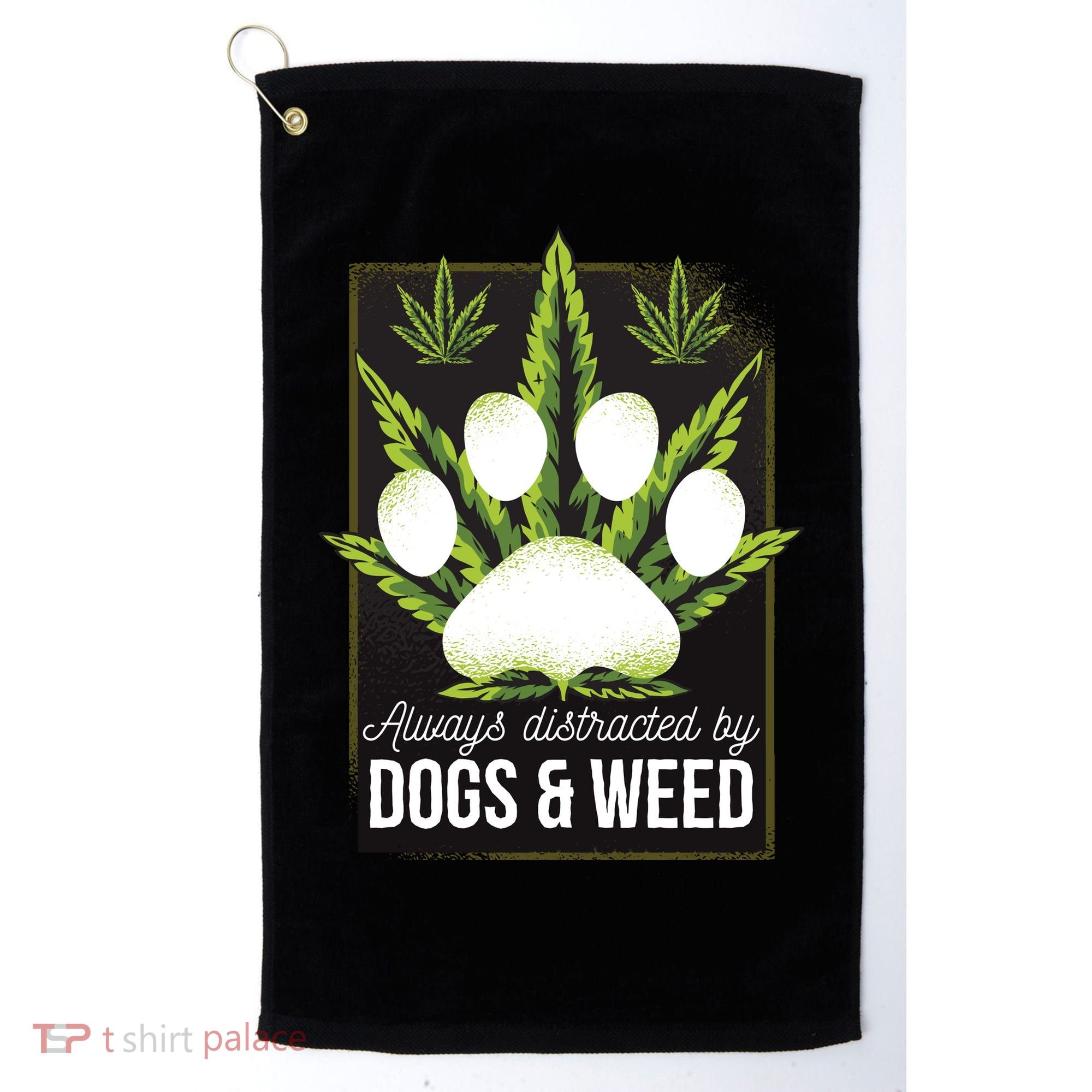 Dogs And Weed Golf Towel