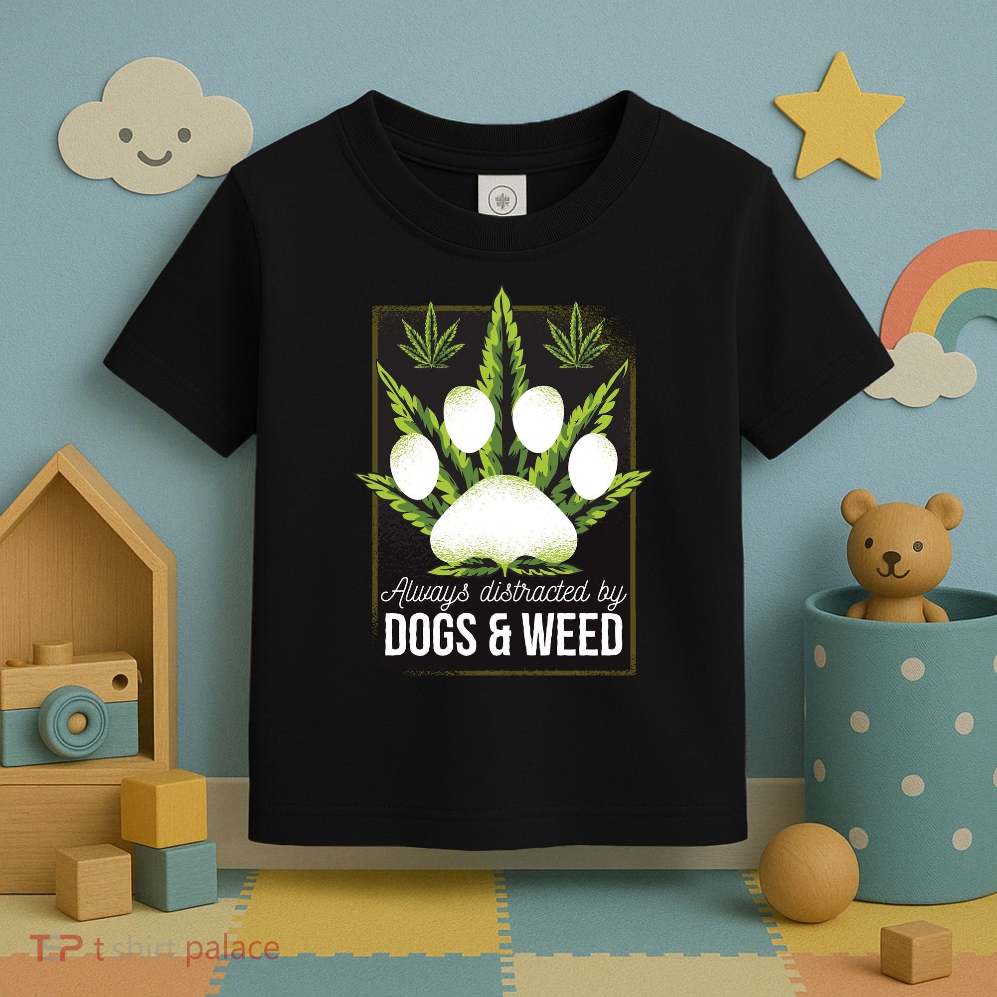 Dogs And Weed Toddler T-Shirt
