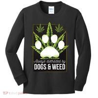 Dogs And Weed Kids Long Sleeve Shirt thumb 0