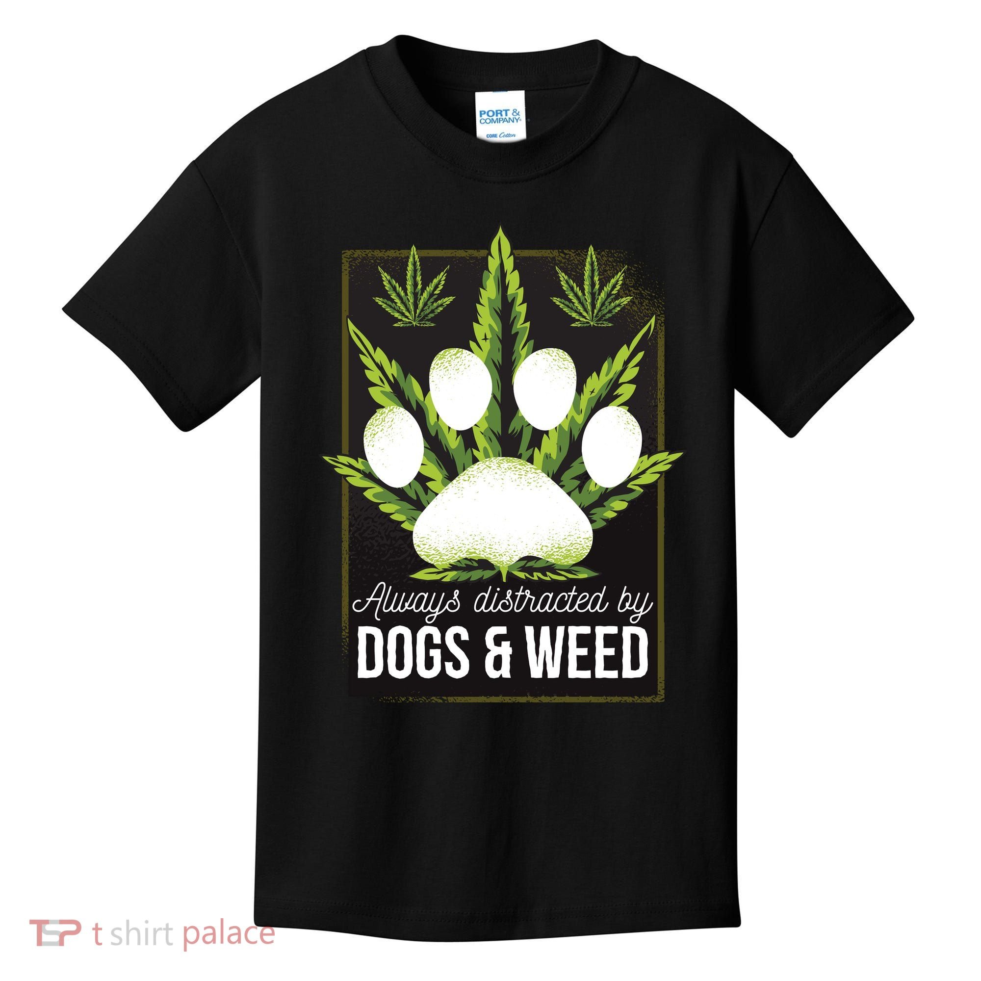 Dogs And Weed Kids T-Shirt