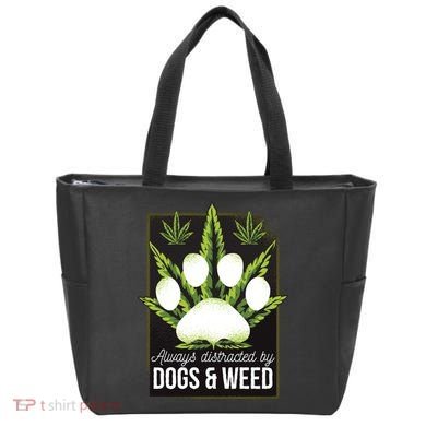 Dogs And Weed Tote Bag