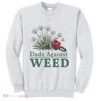 Dads Against Weed Funny Gardening Lawn Mowing Fathers Sweatshirt thumb 0
