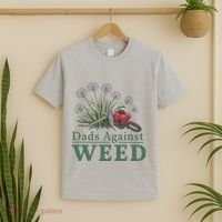 Dads Against Weed Funny Gardening Lawn Mowing Fathers T-Shirt thumb 2