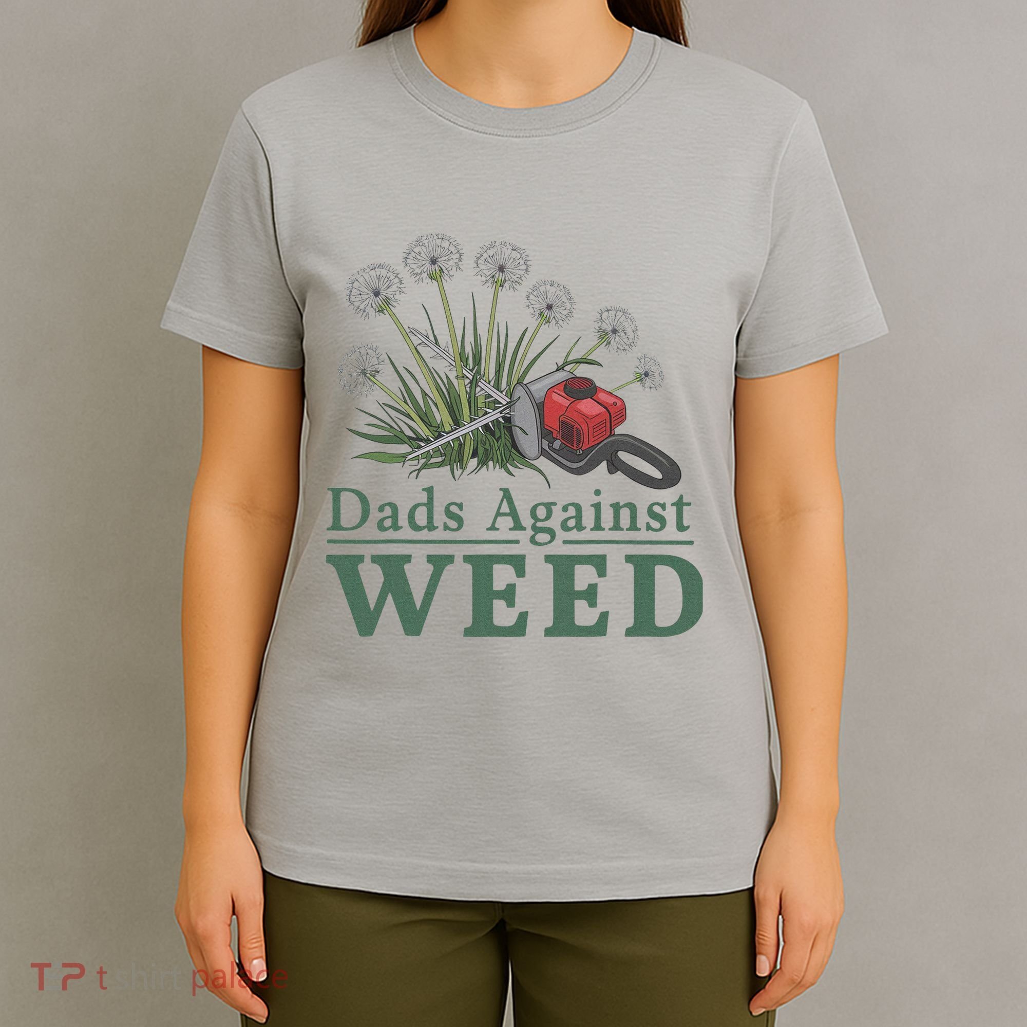 Dads Against Weed Funny Gardening Lawn Mowing Fathers T-Shirt