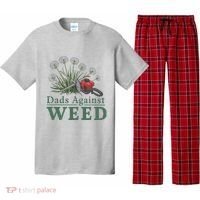 Dads Against Weed Funny Gardening Lawn Mowing Fathers Pajama Set thumb 0