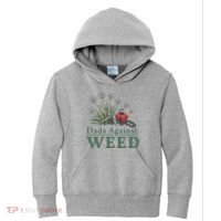 Dads Against Weed Funny Gardening Lawn Mowing Fathers Kids Hoodie thumb 0