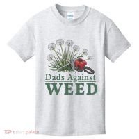 Dads Against Weed Funny Gardening Lawn Mowing Fathers Kids T-Shirt thumb 0