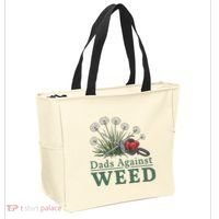 Dads Against Weed Funny Gardening Lawn Mowing Fathers Tote Bag thumb 2