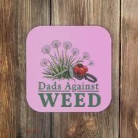 Dads Against Weed Funny Gardening Lawn Mowing Fathers Coaster thumb 0
