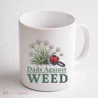 Dads Against Weed Funny Gardening Lawn Mowing Fathers Coffee Mug thumb 1