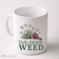 Dads Against Weed Funny Gardening Lawn Mowing Fathers Coffee Mug thumb 0