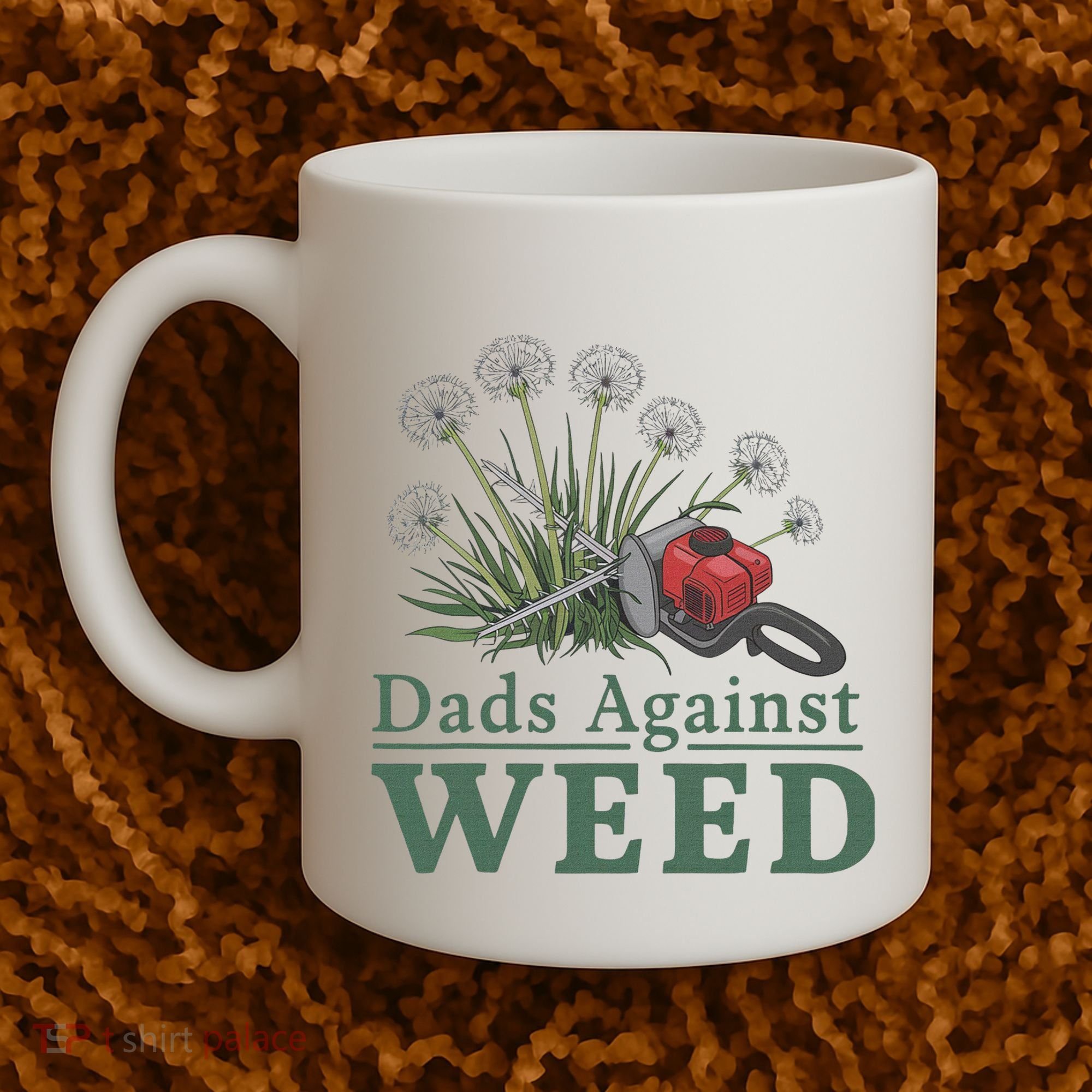 Dads Against Weed Funny Gardening Lawn Mowing Fathers Coffee Mug