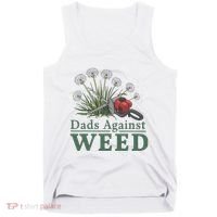 Dads Against Weed Funny Gardening Lawn Mowing Fathers Tank Top thumb 0