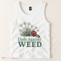 Dads Against Weed Funny Gardening Lawn Mowing Fathers Tank Top thumb 2