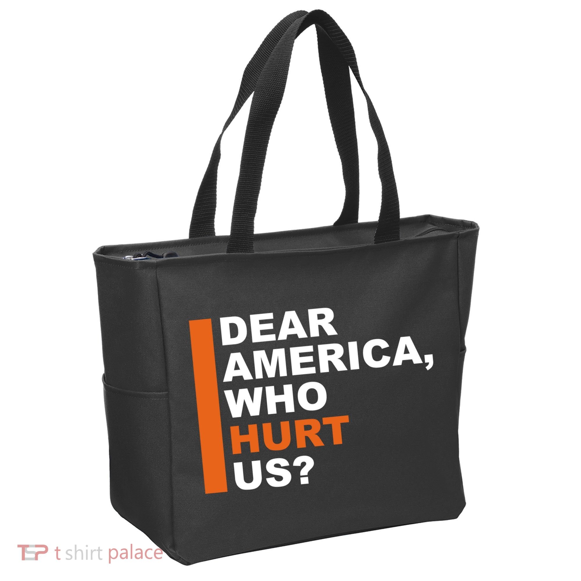 Dear America Who Hurt Us Tote Bag
