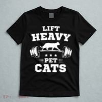 Deadlifts And Weights Or Gym For Lift Heavy. Pet Cats. T-Shirt thumb 5