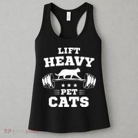 Deadlifts And Weights Or Gym For Lift Heavy. Pet Cats. Women's Tank Top thumb 3