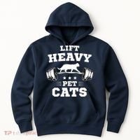 Deadlifts And Weights Or Gym For Lift Heavy. Pet Cats. Premium Hoodie thumb 0