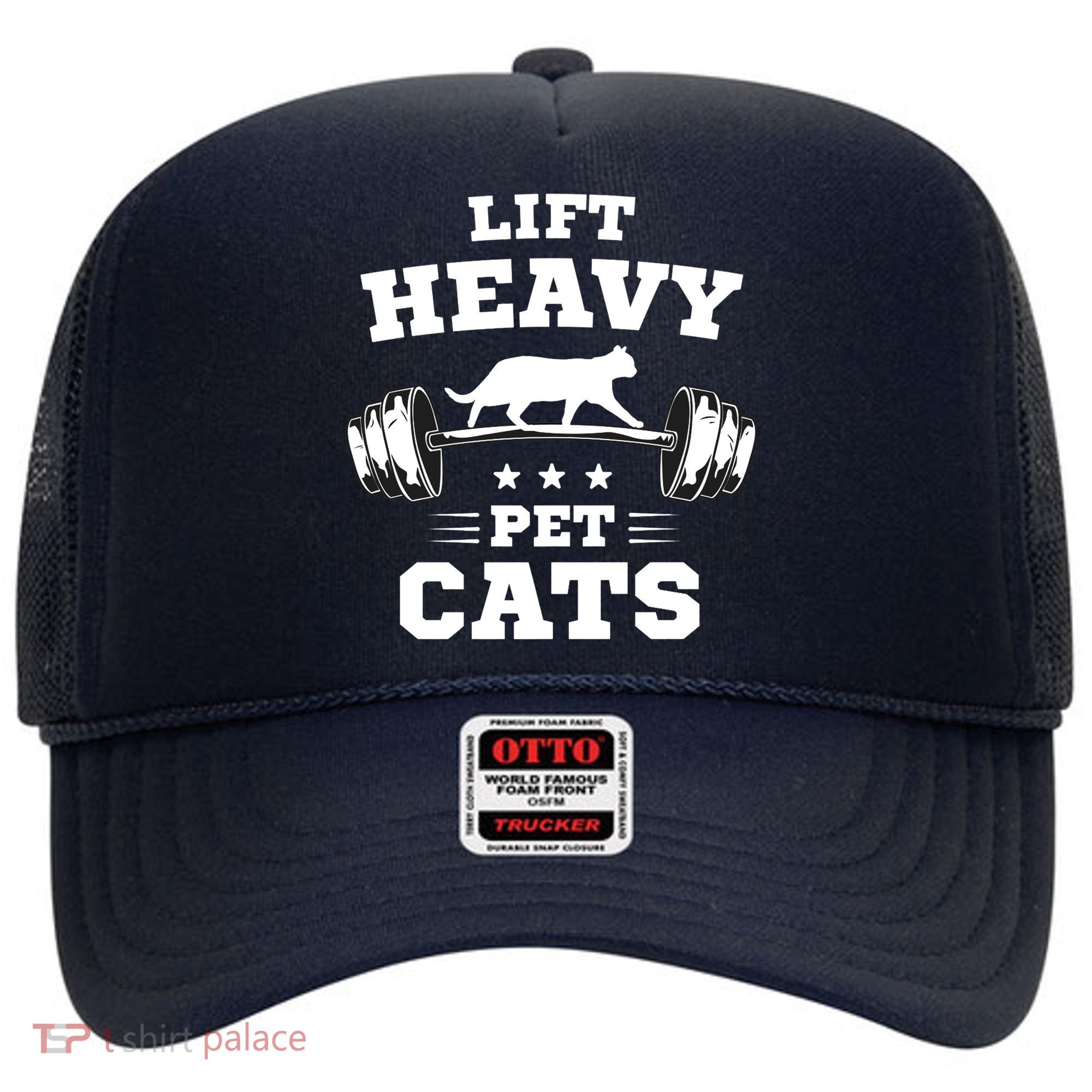 Deadlifts And Weights Or Gym For Lift Heavy. Pet Cats. Premium Hat