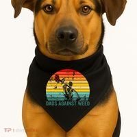 Dads Against Weed Funny Gardening Lawn Mowing Fathers USA-Made Doggie Bandana thumb 1