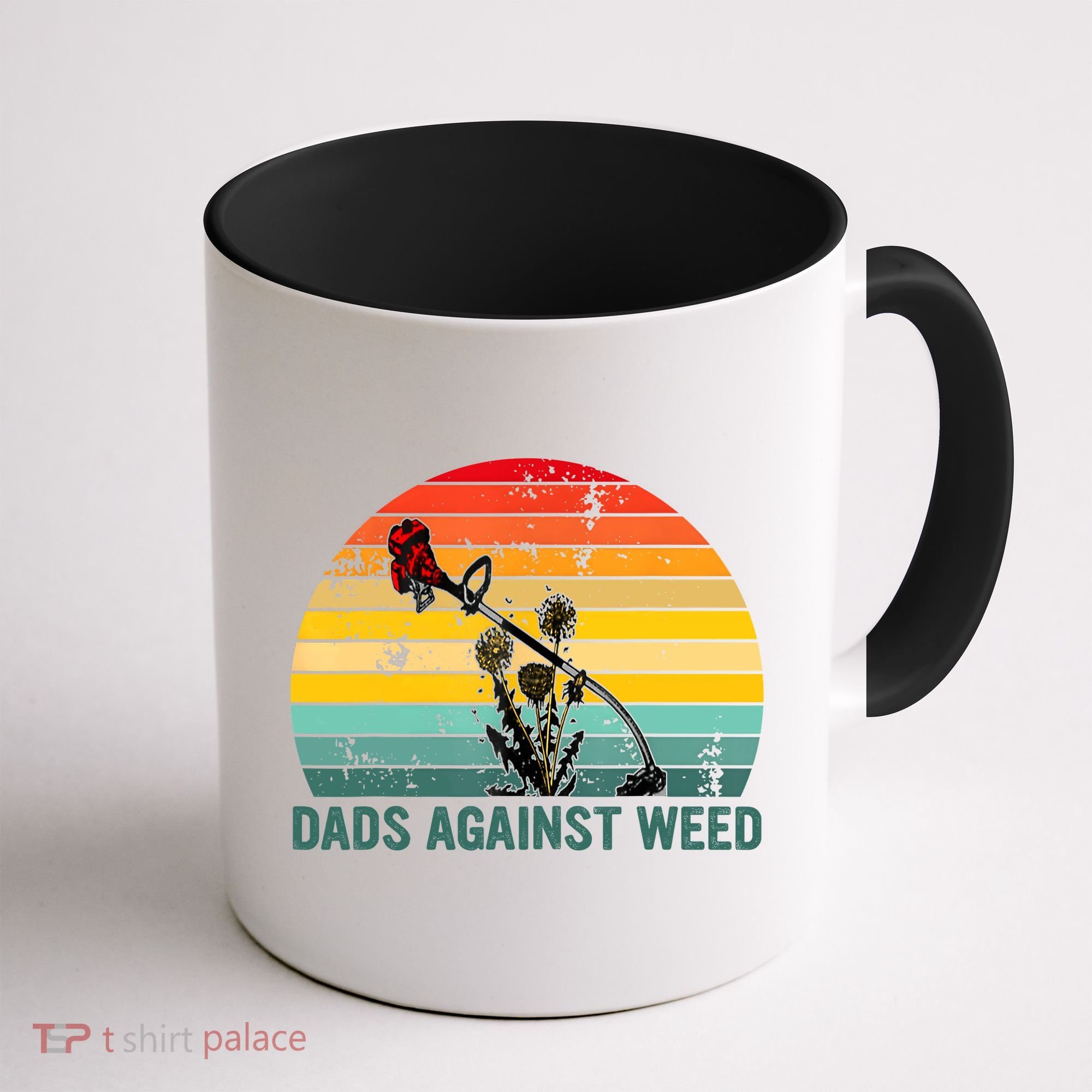 Dads Against Weed Funny Gardening Lawn Mowing Fathers Coffee Mug