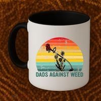 Dads Against Weed Funny Gardening Lawn Mowing Fathers Coffee Mug thumb 2