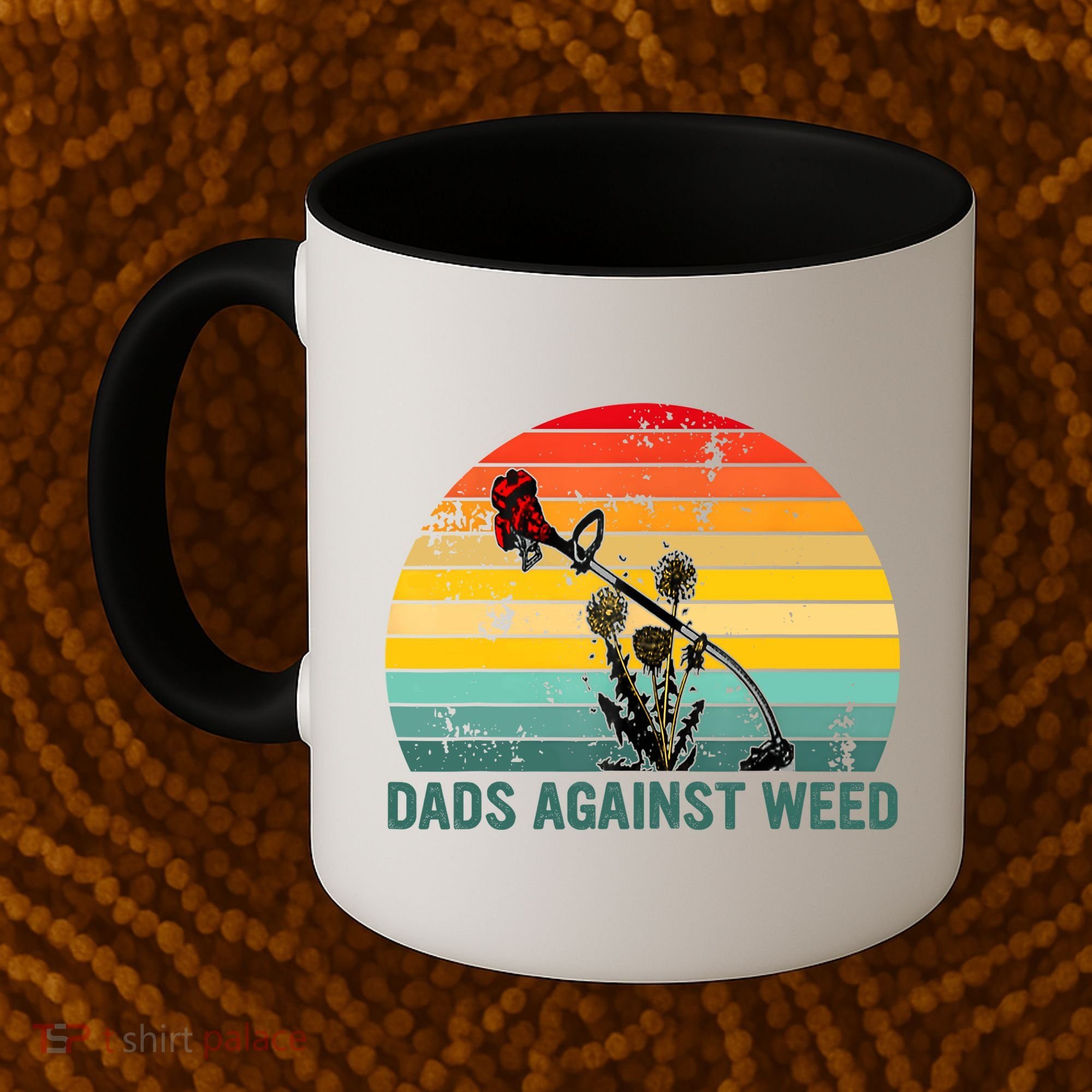 Dads Against Weed Funny Gardening Lawn Mowing Fathers Coffee Mug