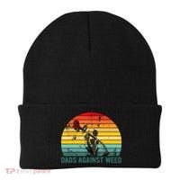 Dads Against Weed Funny Gardening Lawn Mowing Fathers Beanie thumb 0
